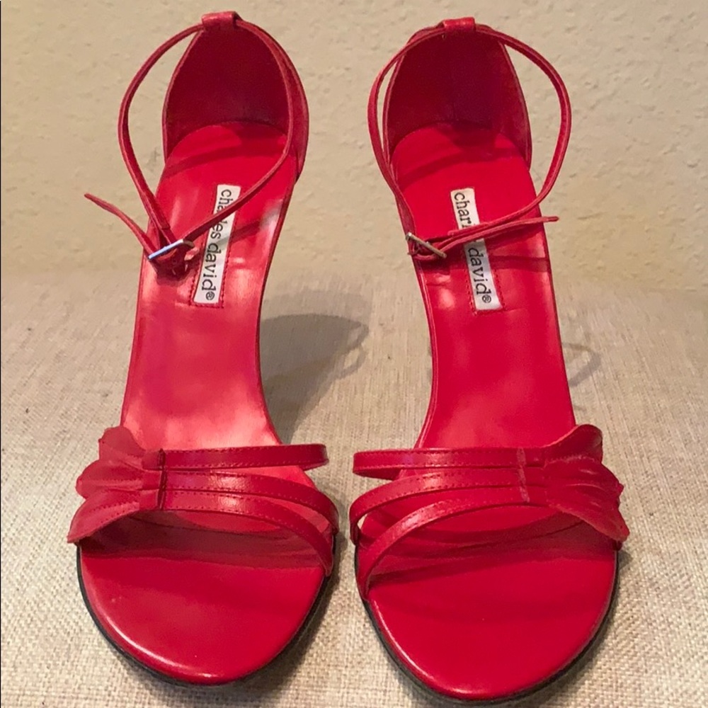 Sexy strapped red heels